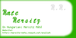 mate mersitz business card