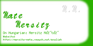 mate mersitz business card